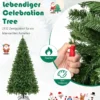 270cm Künstlicher Weihnachtsbaum mit Klappsystem & 2132 Spitzen PVC Nadeln Tannenbaum