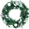 Ø 50 cm künstlicher Weihnachtskranz LED Beleuchteter Türkranz Kiefernkranz Weihnachtsgirlande