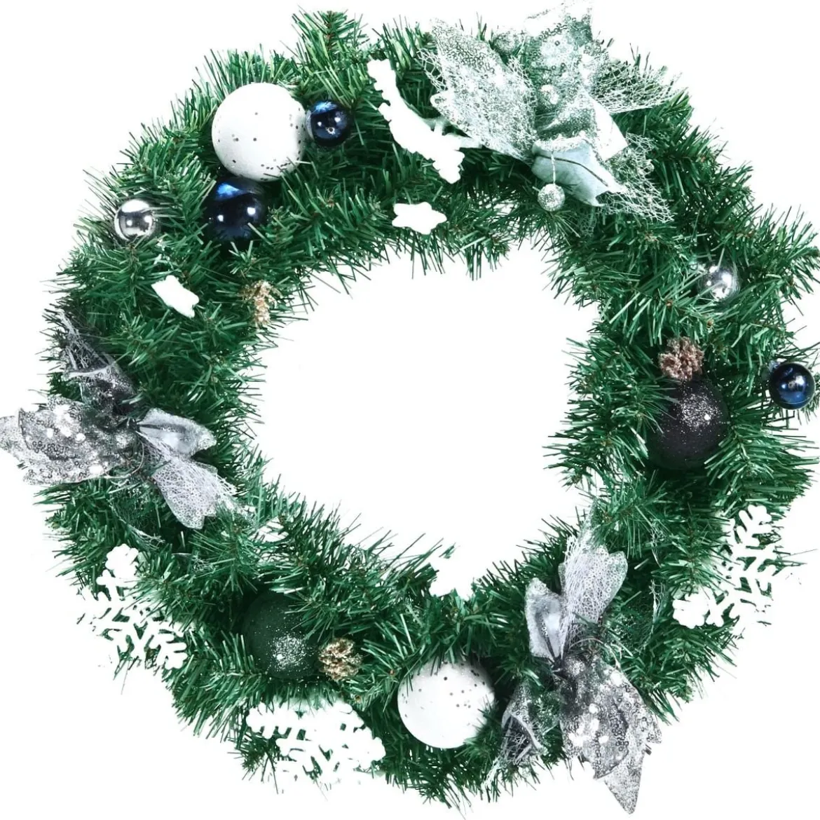 Ø 50 cm künstlicher Weihnachtskranz LED Beleuchteter Türkranz Kiefernkranz Weihnachtsgirlande