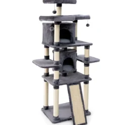 170cm Kratzbaum Kletterbaum Katzenbaum Katzenkratzbaum Kratzmöbel Kratzstämme Höhle mit Spielbälle