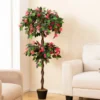 150 cm Kunstbaum im Topf mit 252 Blüten & Natürlichen Blättern & Stamm Bougainvillee