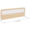 150 cm Lange Bettgitter für Kleinkinder faltbares Baby-Bettgitter mit abnehmbarem Bezug atmungsaktives Netz Beige
