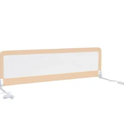 180 cm Lange Klappbares Bettgitter mit Sicherheitsgurten 180° Faltbar Beige