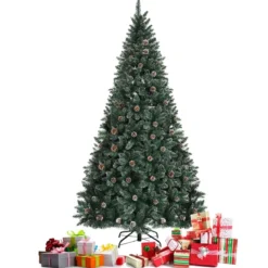 180 cm Langer Künstlicher Weihnachtsbaum Verschneiter Festtagsbaum mit 1000 Zweigspitzen