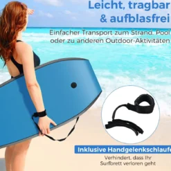 94 cm Langes Bodyboard für Kinder mit EPS Kern & XPE Deck & HDPE Unterseite Surfbrett Wirbelmuster