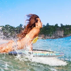 104 cm Langes Bodyboard für Kinder mit EPS Kern & XPE Deck & HDPE Unterseite Surfbrett Wirbelmuster
