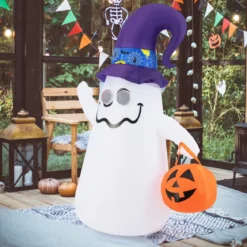 180CM LED Aufblasbarer Halloween-Geist mit Kürbis Outdoor Schreckliche Dekogeist Halloween Deko