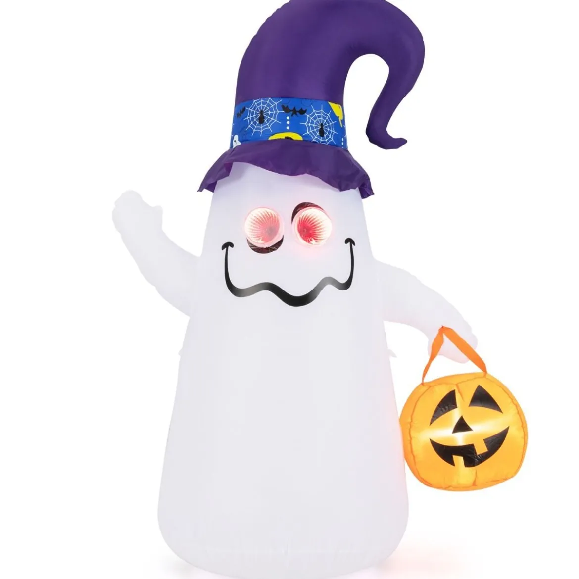 180CM LED Aufblasbarer Halloween-Geist mit Kürbis Outdoor Schreckliche Dekogeist Halloween Deko