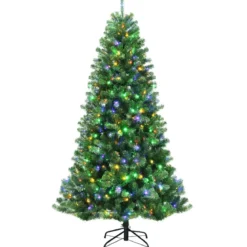 180 cm LED Weihnachtsbaum mit 9 Beleuchtungsmodi Künstlicher Tannenbaum Grün
