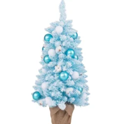 90 cm Mini künstlicher Weihnachtsbaum mit Schnee & Zementbasis Tannenbaum Chirstbaum