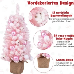 90 cm Mini künstlicher Weihnachtsbaum mit Schnee & Zementbasis Tannenbaum Chirstbaum
