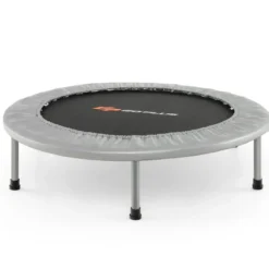φ97cm Mini Trampolin Fitness Trampolin faltbar Kindertrampolin bis 150kg belastbar Grau