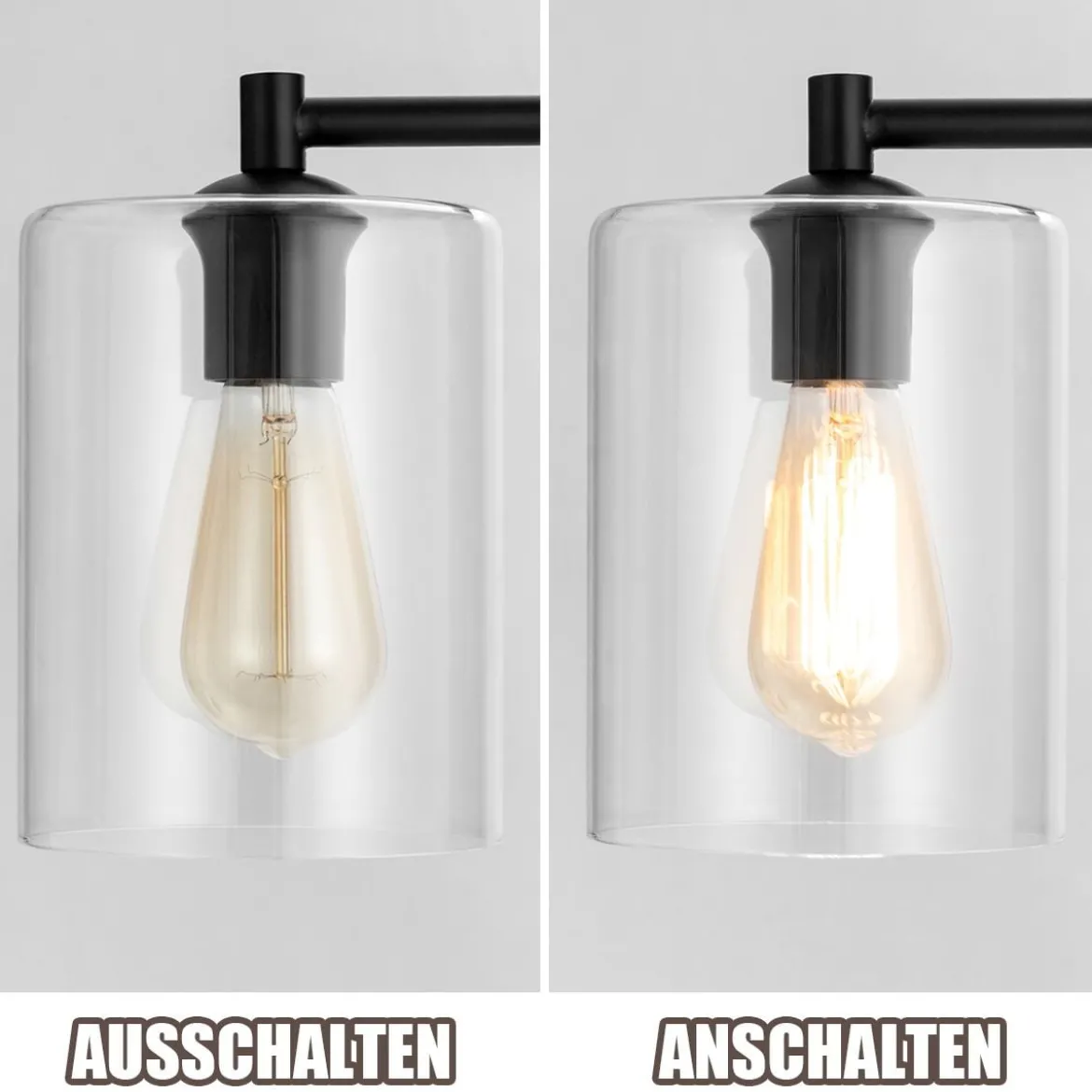 168 cm Modern Stehlampe mit Fußschalter & E27-Glühlampensockel & Glaslampenschirm Schwarz