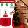153 cm musikalische Weihnachts-Straßenlaterne Schneekugel-Laterne auf Ständer mit 8 Melodien Weihnachtsbaum Rot