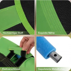 Ø100 cm Nestschaukel mit Kissen & Griffe Kinderschaukel mit 100-180 cm Höhenverstellbarem Seil Grün