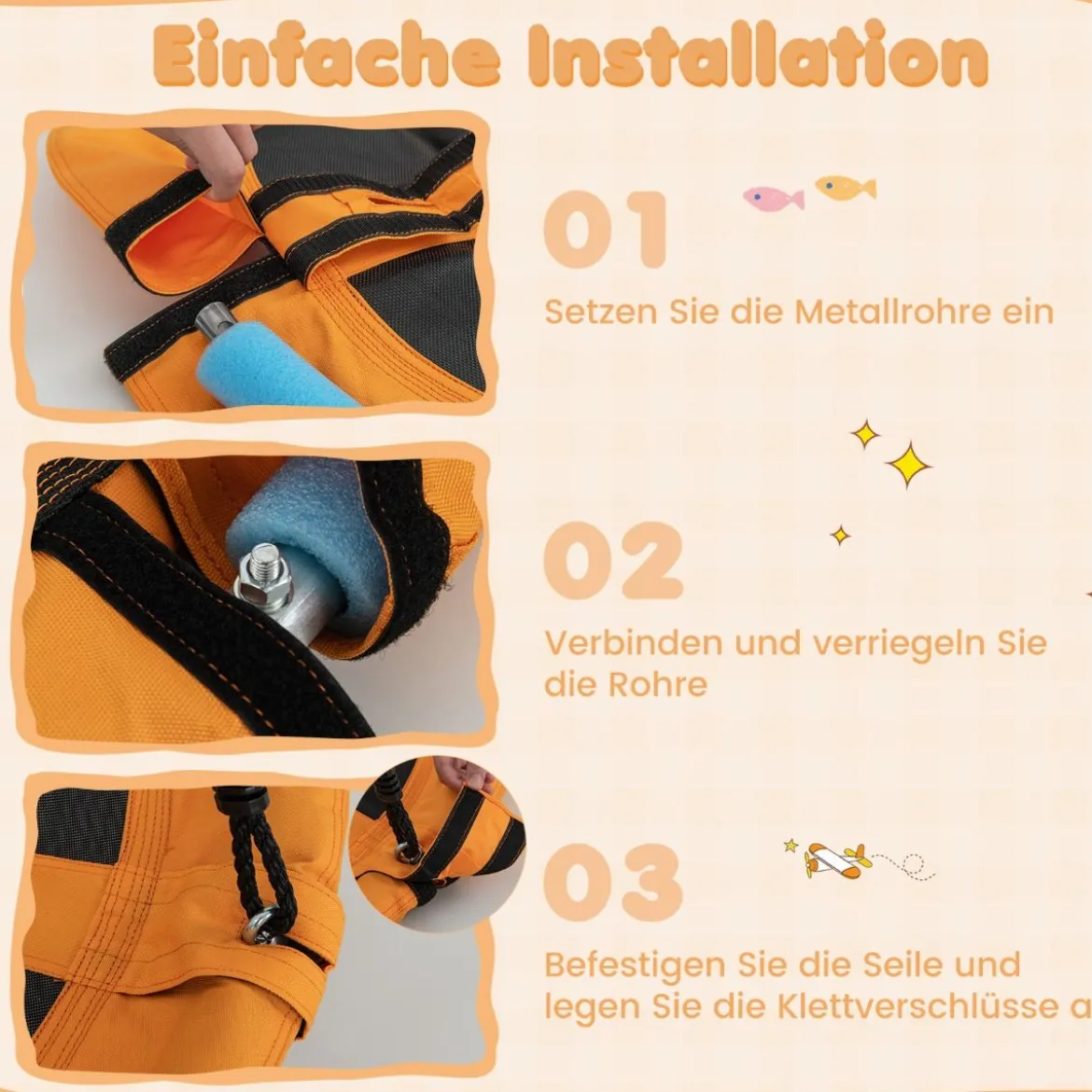 Ø 100 cm Nestschaukel mit Verstellbaren Seilen Hängeschaukel Kinderschaukel Rundschaukel Gelb