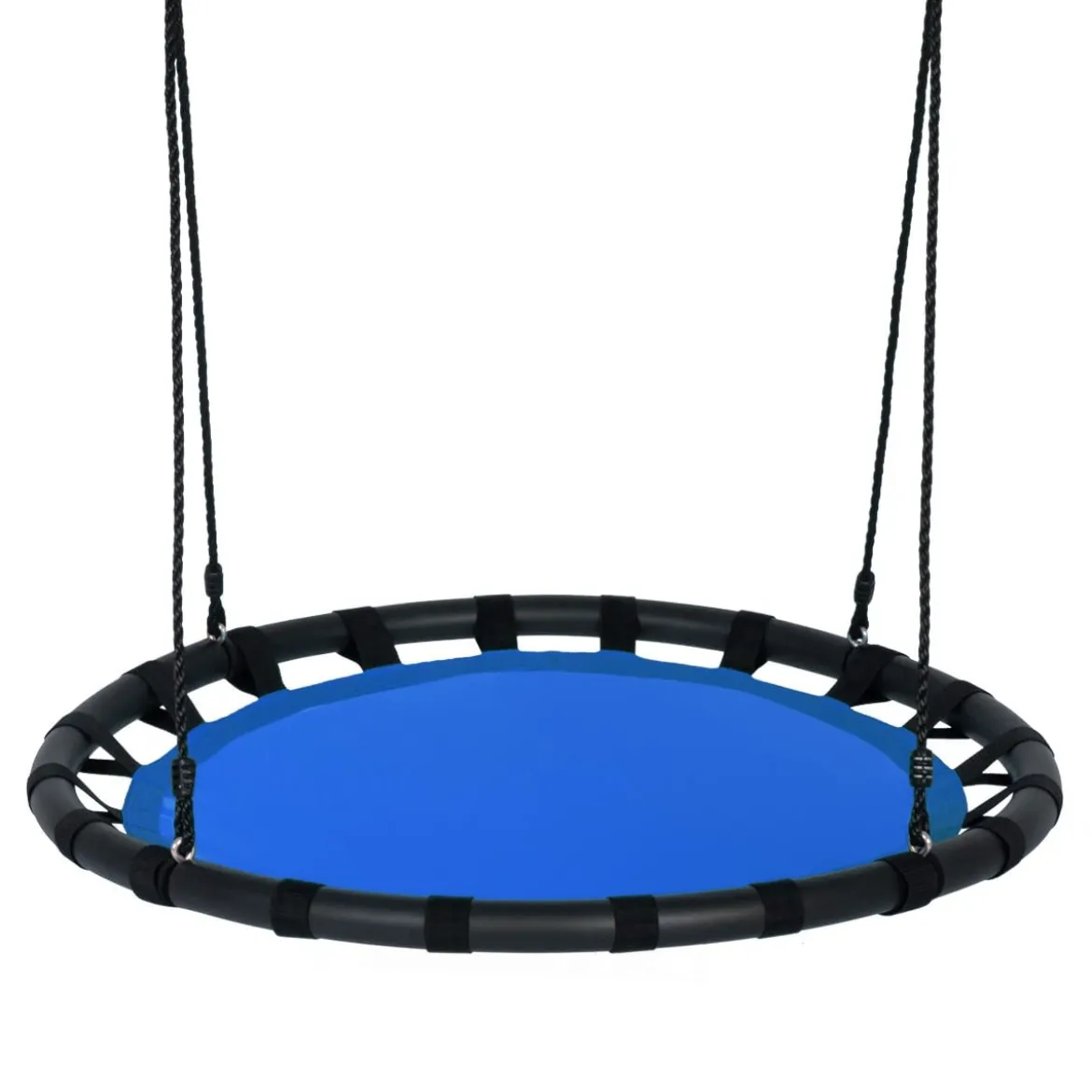 Ø100cm Nestschaukel Rundschaukel 100-160cm verstellbaren Seil Kinderschaukel 150kg Tragkraft Hängeschaukel blau