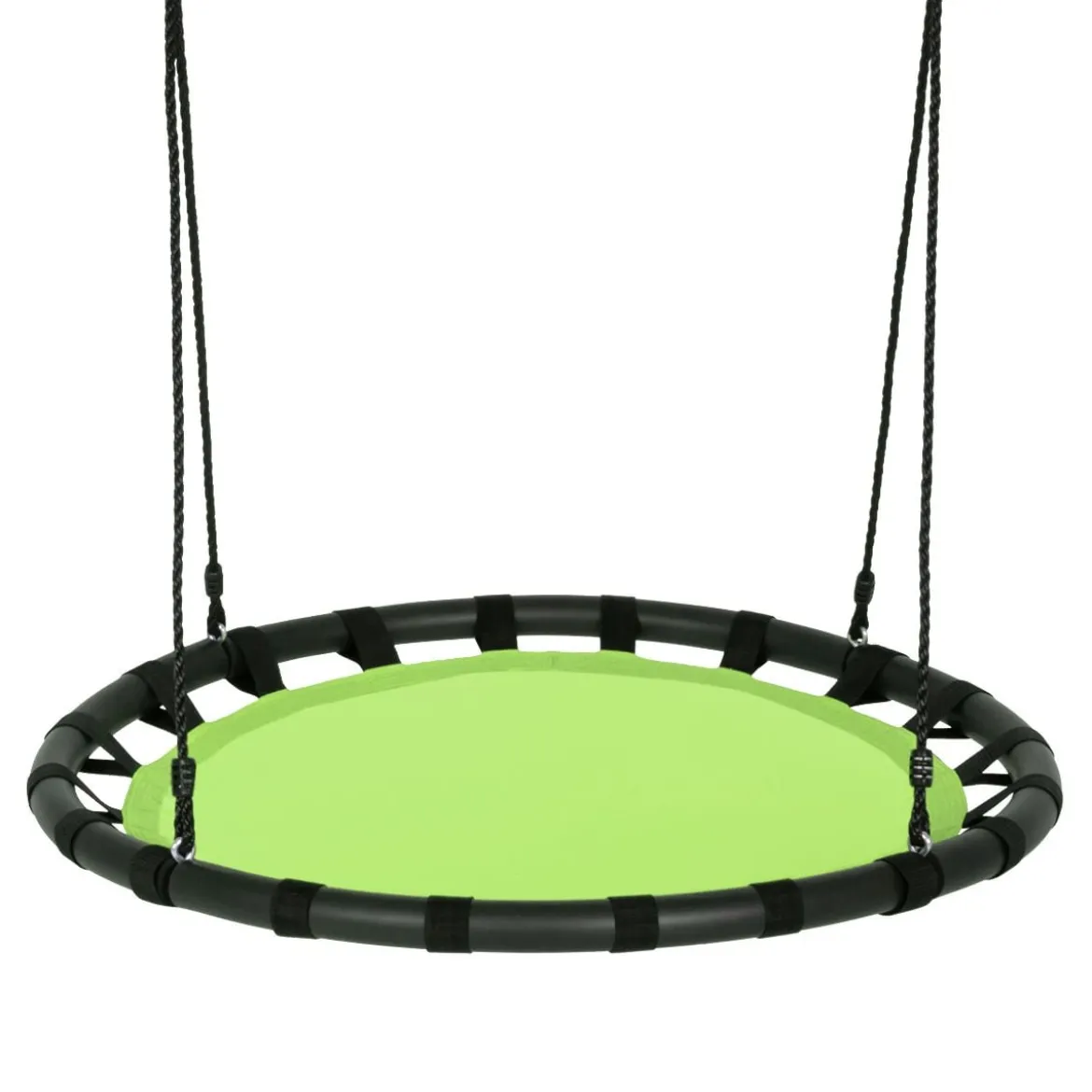Ø100cm Nestschaukel Rundschaukel 100-160cm verstellbaren Seil Kinderschaukel 150kg Tragkraft Hängeschaukel grün