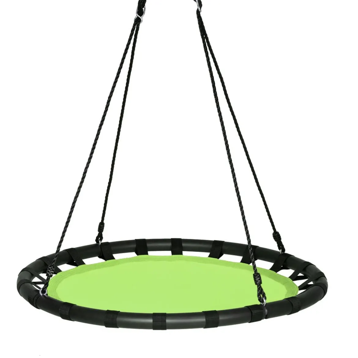 Ø100cm Nestschaukel Rundschaukel 100-160cm verstellbaren Seil Kinderschaukel 150kg Tragkraft Hängeschaukel grün