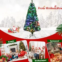 150 cm Premium-Weihnachtsfichte mit Glasfaseroptik Künstlicher Weihnachtsbaum Grün