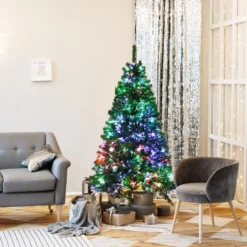150 cm Premium-Weihnachtsfichte mit Glasfaseroptik Künstlicher Weihnachtsbaum Grün