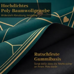 Ø100 cm Runde Pokermatte mit Tragetasche Faltbare Pokerauflage mit Rutschfester Gummibasis