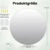 Ø70 cm Runder Spiegel mit Beleuchtung & Speicherfunktion Badspiegel mit Beschlagfrei-Design