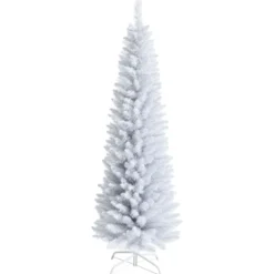180 cm schlanker künstlicher Weihnachtsbaum Bleistiftbaum künstlicher Tannenbaum Weiß