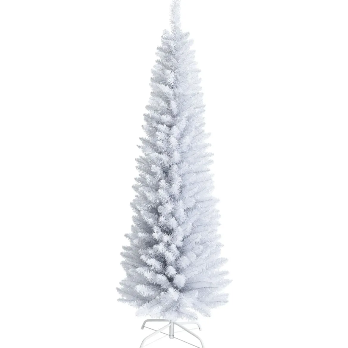 180 cm schlanker künstlicher Weihnachtsbaum Bleistiftbaum künstlicher Tannenbaum Weiß