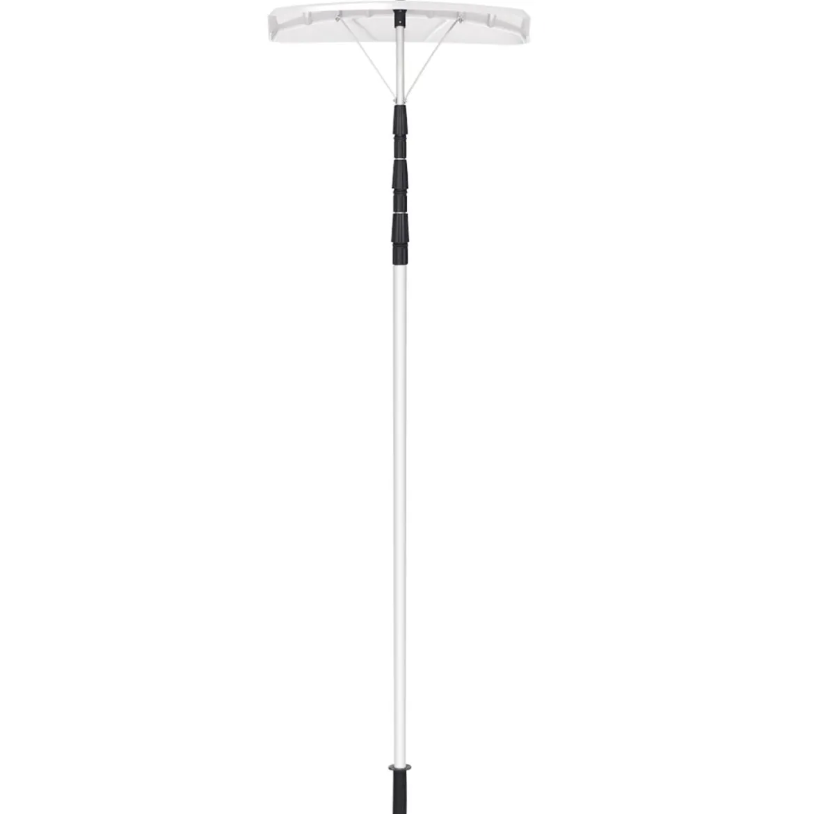 201-630 cm Schneeschaufel aus Aluminium mit Gummielippe Schneeräumer für Dach