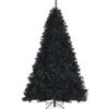 225 cm schwarzer künstlicher Weihnachtsbaum mit 1749 PVC Zweigen und Metallständer Tannenbaum