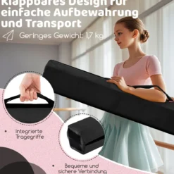 210 cm Schwebebalken Gymnastikbalken klappbar Turnbalken rutschfest Balance Beam bis 73 kg