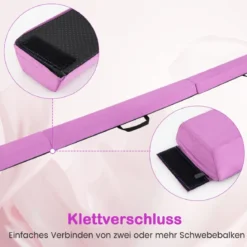 210 cm Schwebebalken Gymnastikbalken klappbar Turnbalken rutschfest Balance Beam bis 73 kg