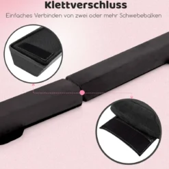 210 cm Schwebebalken Gymnastikbalken klappbar Turnbalken rutschfest Balance Beam bis 73 kg