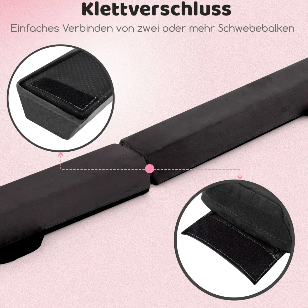210 cm Schwebebalken Gymnastikbalken klappbar Turnbalken rutschfest Balance Beam bis 73 kg