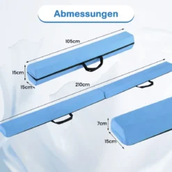 210 cm Schwebebalken Gymnastikbalken klappbar Turnbalken rutschfest Balance Beam bis 73 kg