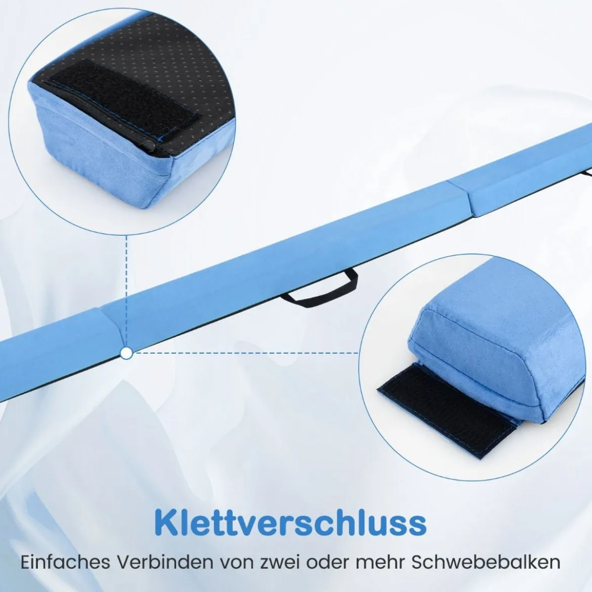 210 cm Schwebebalken Gymnastikbalken klappbar Turnbalken rutschfest Balance Beam bis 73 kg