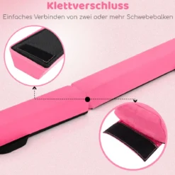 210 cm Schwebebalken Gymnastikbalken klappbar Turnbalken rutschfest Balance Beam bis 73 kg