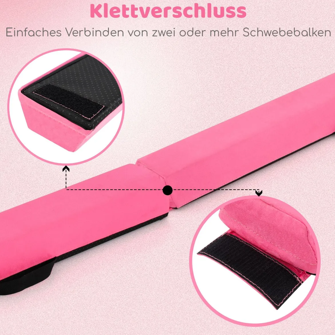 210 cm Schwebebalken Gymnastikbalken klappbar Turnbalken rutschfest Balance Beam bis 73 kg