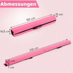 210 cm Schwebebalken Gymnastikbalken klappbar Turnbalken rutschfest Balance Beam bis 73 kg