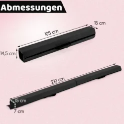 210 cm Schwebebalken Gymnastikbalken klappbar Turnbalken rutschfest Balance Beam bis 73 kg