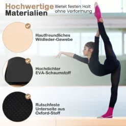 210 cm Schwebebalken Gymnastikbalken klappbar Turnbalken rutschfest Balance Beam bis 73 kg