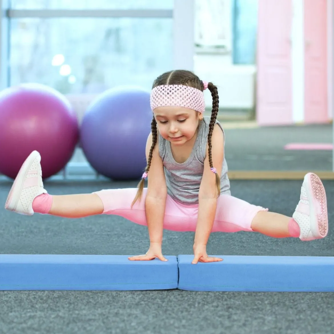 210 cm Schwebebalken Gymnastikbalken klappbar Turnbalken rutschfest Balance Beam bis 73 kg