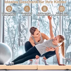 210 cm Schwebebalken Gymnastikbalken klappbar Turnbalken rutschfest Balance Beam bis 73 kg