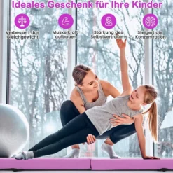 210 cm Schwebebalken Gymnastikbalken klappbar Turnbalken rutschfest Balance Beam bis 73 kg