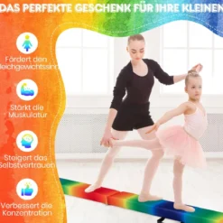 270 cm Schwebebalken Kinder Balancierbalken klappbar Gymnastikbalken mit Tragegriff