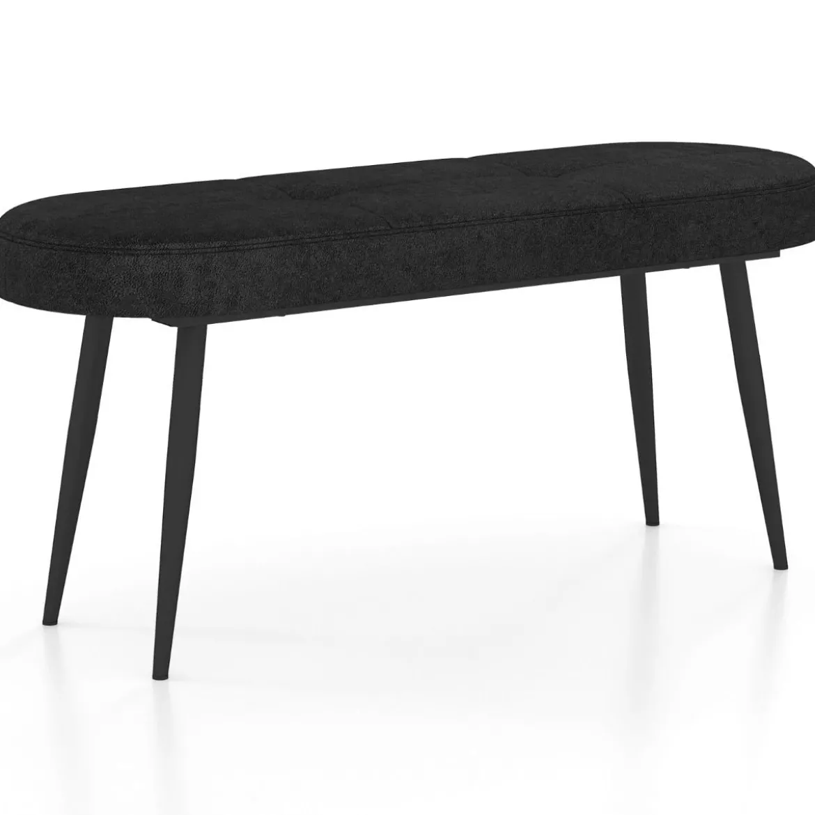 113 cm Sitzbank mit Kissen & Metallbeinen Polsterbank Ottomane bis 300 kg Belastbar