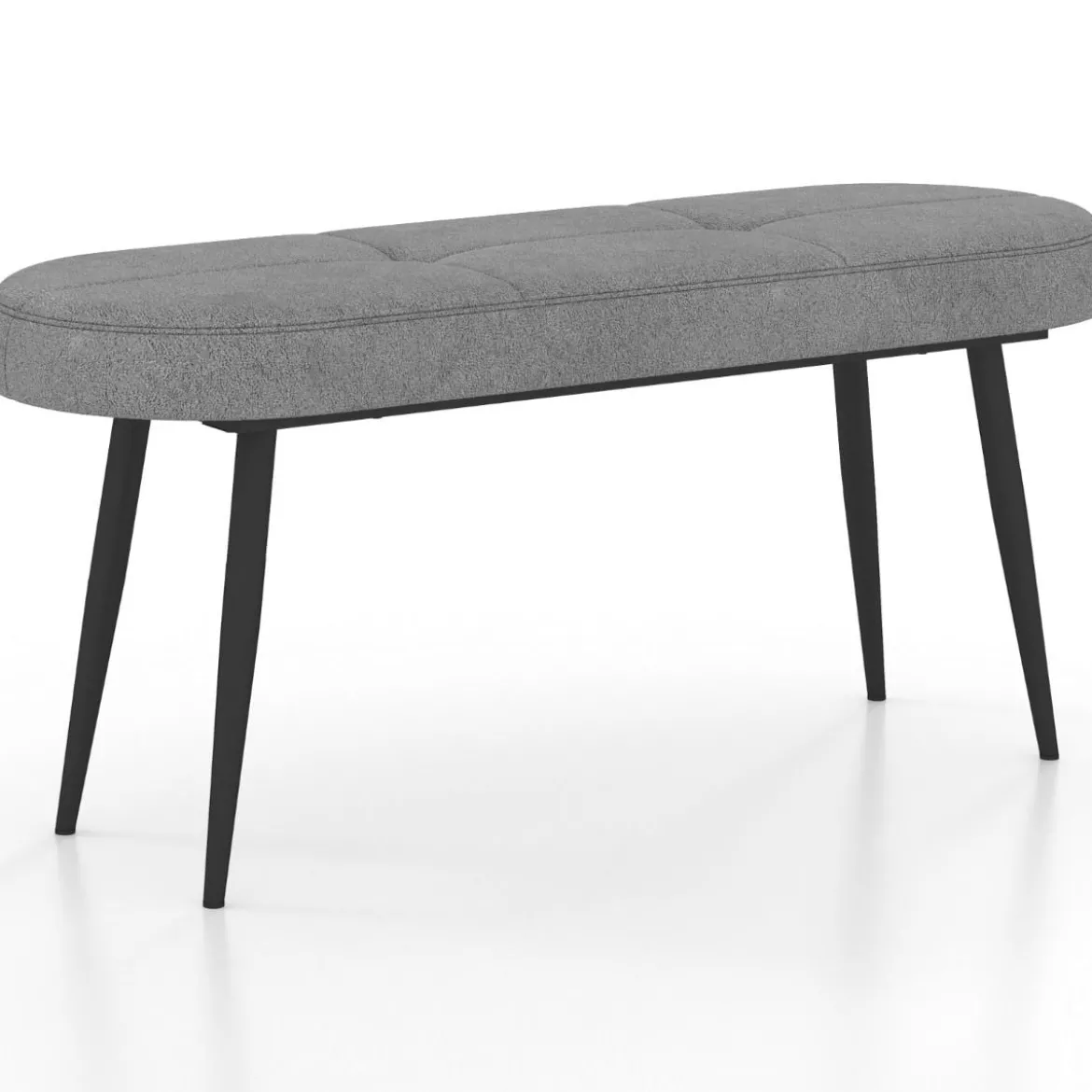 113 cm Sitzbank mit Kissen & Metallbeinen Polsterbank Ottomane bis 300 kg Belastbar