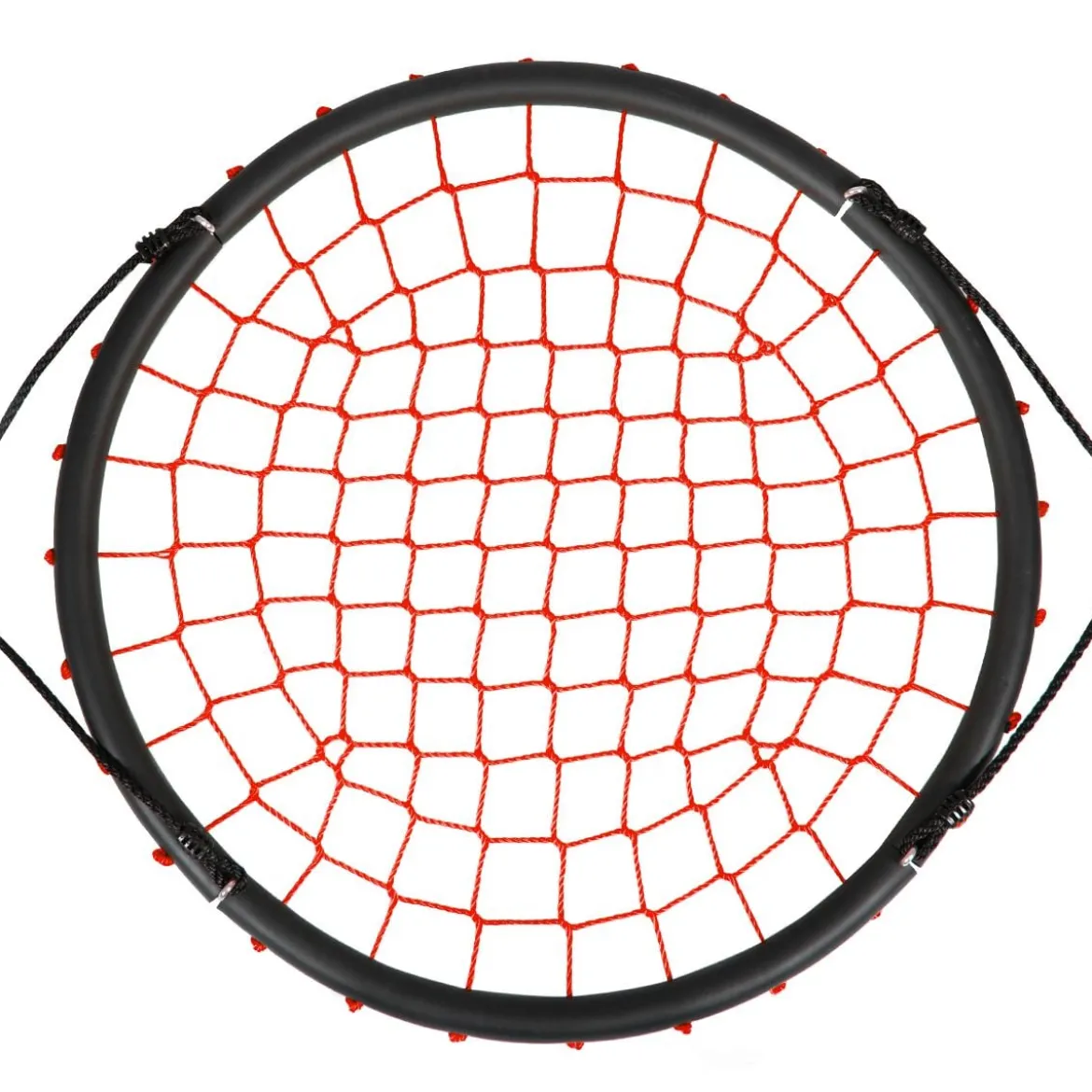 Ø100cm Spinnennetz Baumschaukel Runde Outdoor Nestschaukel für Kinder mit verstellbaren Seilen Orange