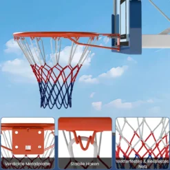 Ø45cm Standard Basketballkorb mit Netz Mini Basketball Korb für Wandmontage Orange